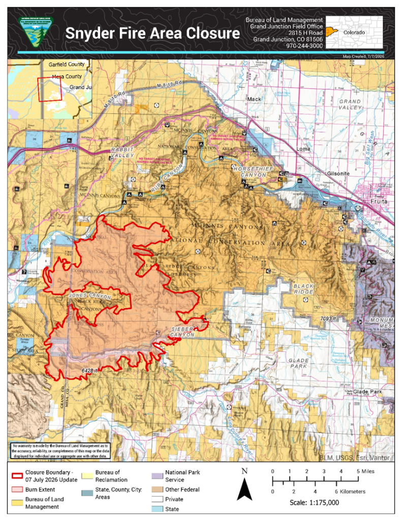 Colorado River, public lands reopen as Snyder Fire containment increases